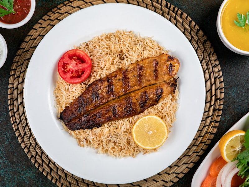Peixe grelhado do Bistrô Salmão